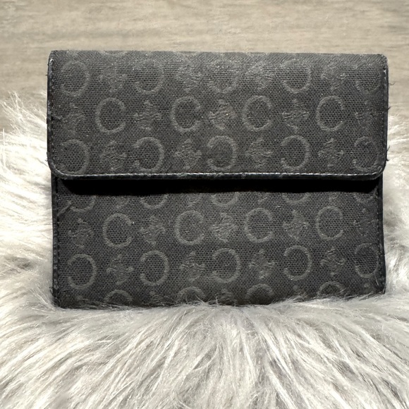 Celine Black Monogram Macadam Canvas Compact Wallet - Picture 1 of 12